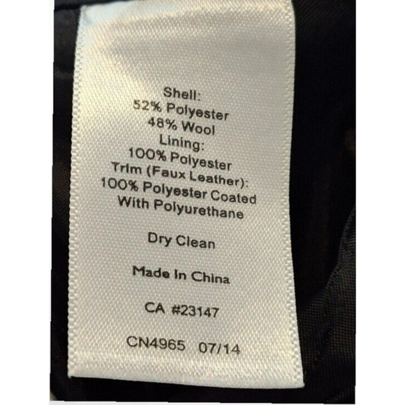 Talbots Womens Size 10 Skirt Wool Blend Polka Dot Navy Blue and White - Picture 4 of 6